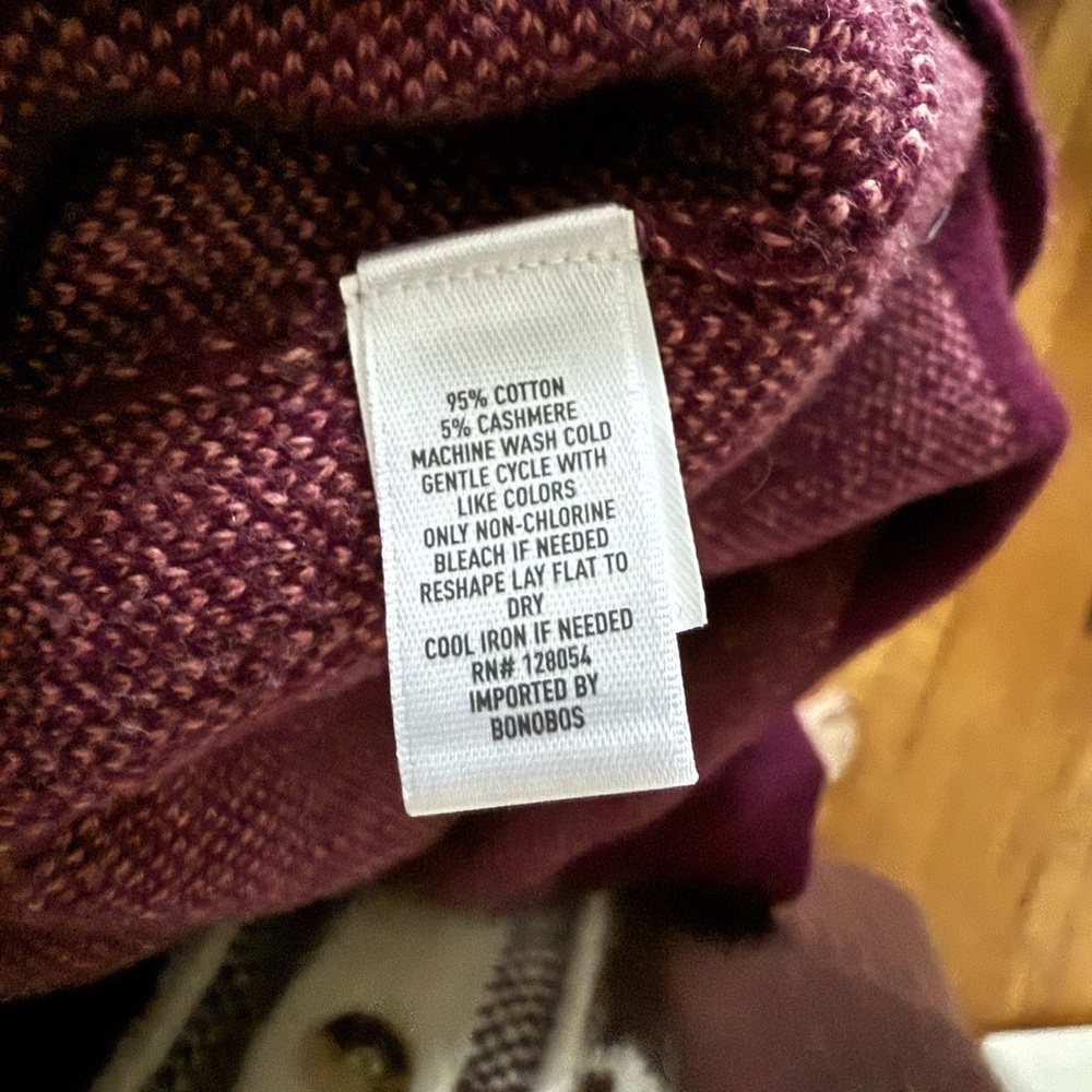Bonobos Men's Quarter Zip Up Sweater - Size Medium - Picture 3 of 3
